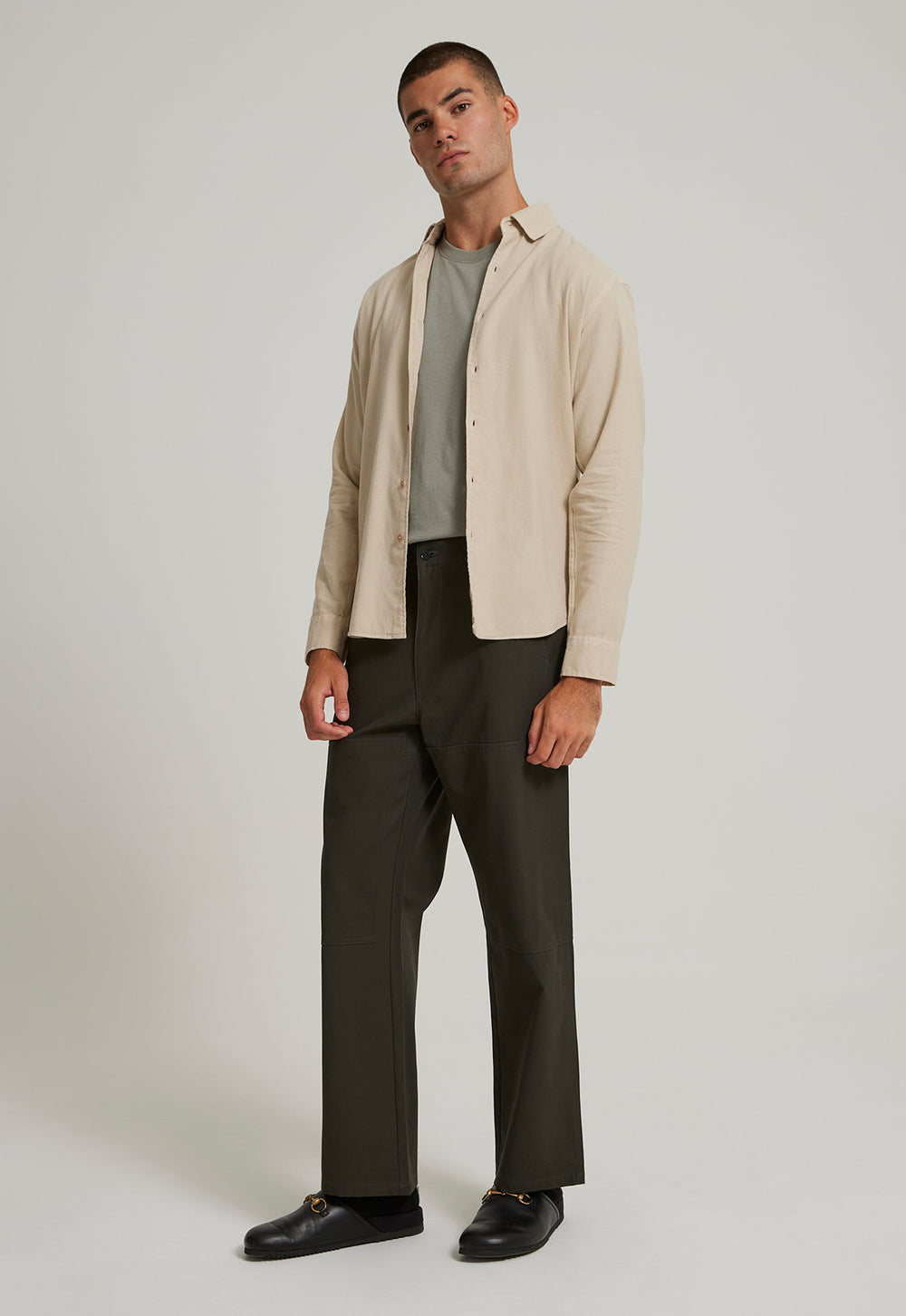 Jac+Jack HANNAH BRUSHED COTTON SHIRT in Canas